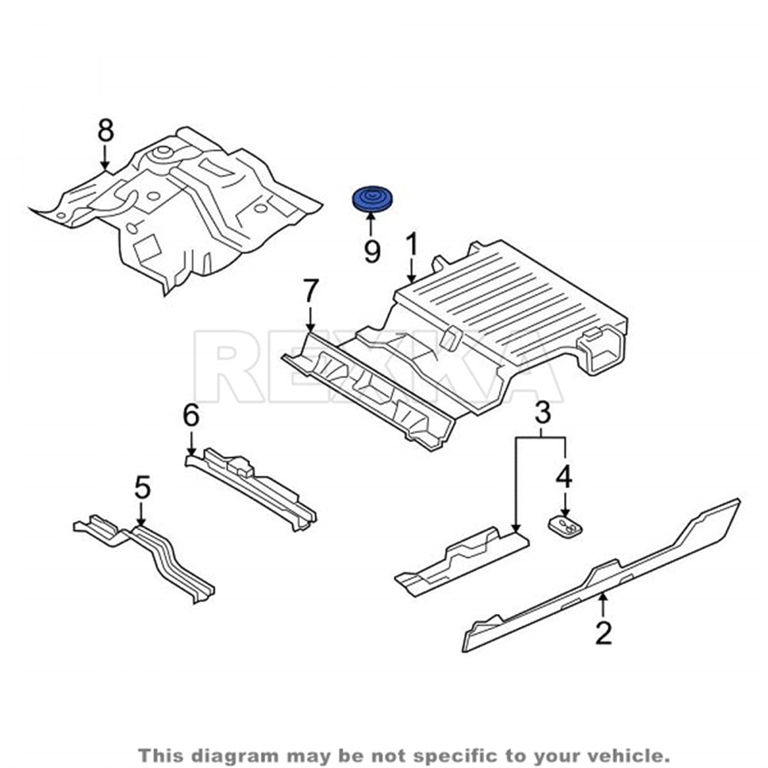 Rexka 10pcs Hood Insulation Fender Liner Retainer Clip for Ford Edge, Escape, Excursion, Expedition, Explorer, Flex, Mustang, Ranger, Taurus N808842S W705002-S300 Chrysler 6504098