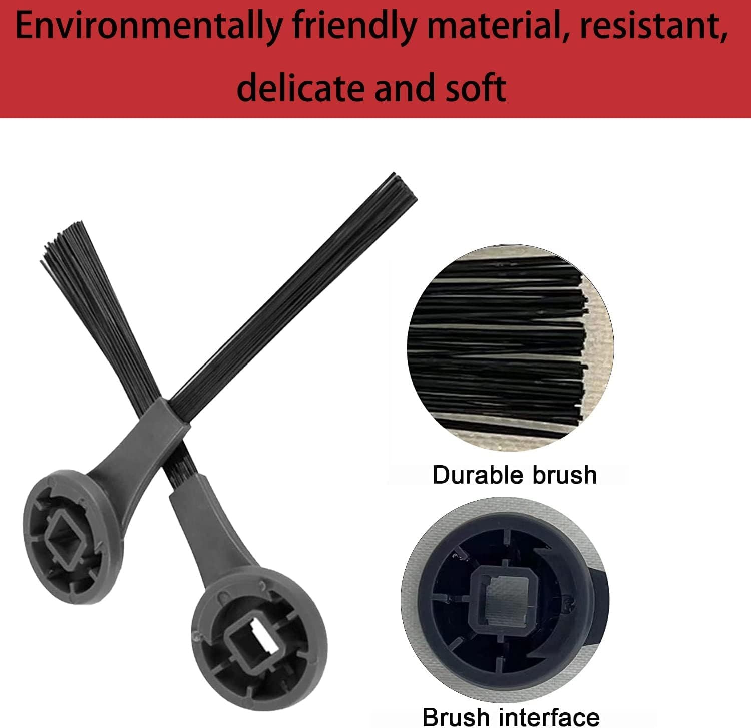 Side Brush or Shark AI AV2501S, AV2501AE, RV2502AE, RV2520AOUS, AV2510AOUS Robotic Vacuum Cleaner Replacement Parts - 4 Pack