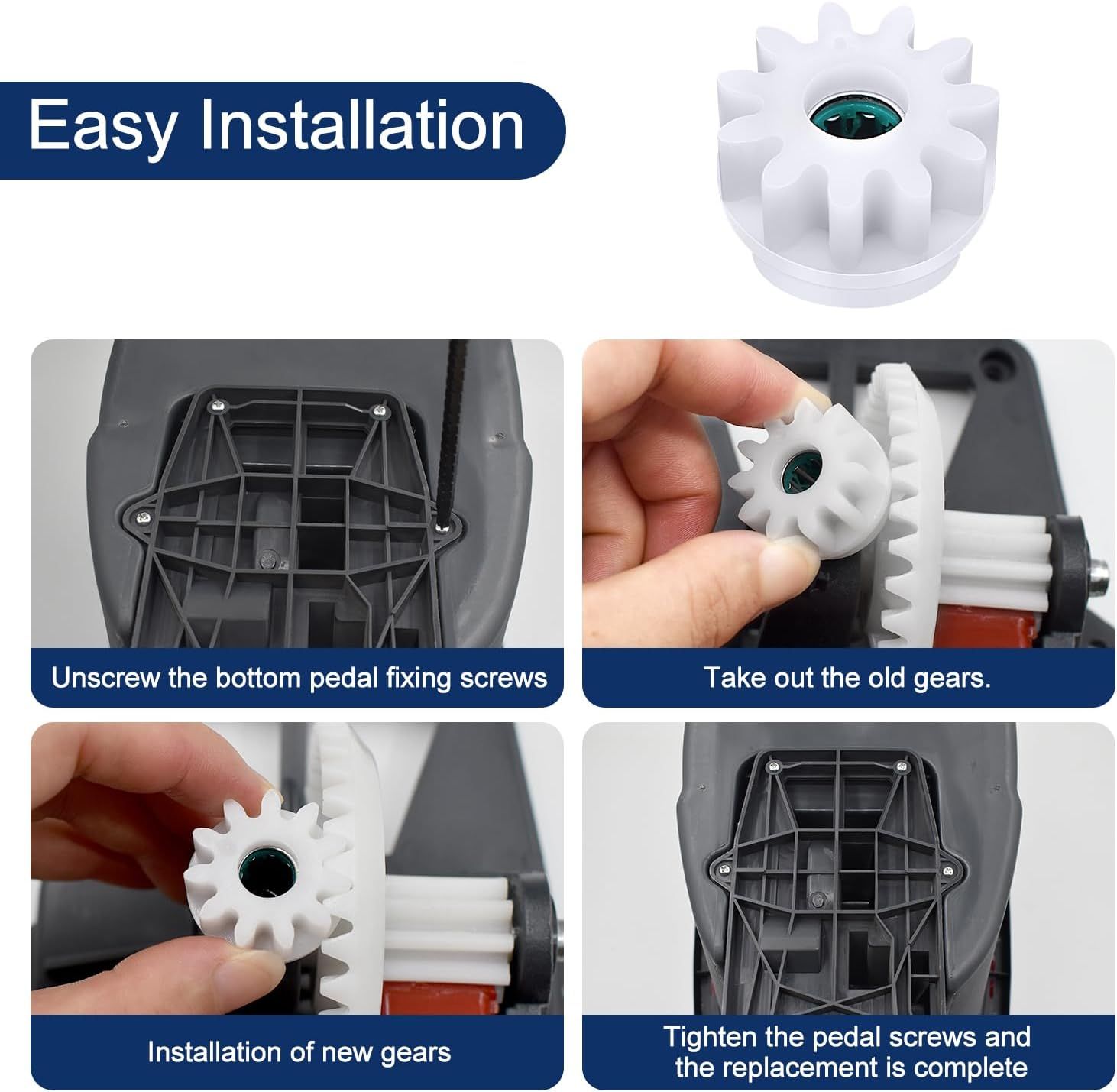 3 Pcs Easy Mop Pedal Broom Spin Replacement One Way Clutch Bearing Bucket Gear Sprockets Repair Compatiable with Oceda/Vilida and Market 90% Spin Mop System, Mop Gears 3 Pcs Bearing Bucket Gears
