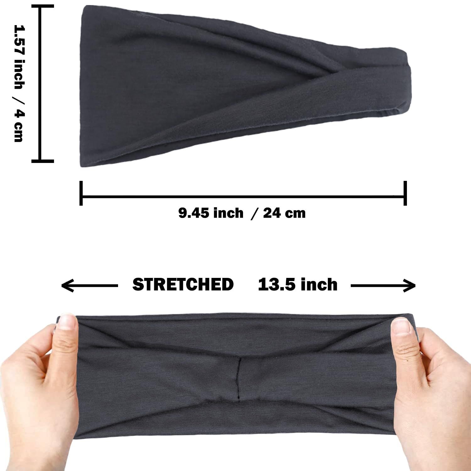 Headbands or Women, Non-Slip, Premium Stretchy Head Bands Hair Accessories,Wear or Yoga, ashion, Working Out, Travel or Running, 6 Pack, Neutral