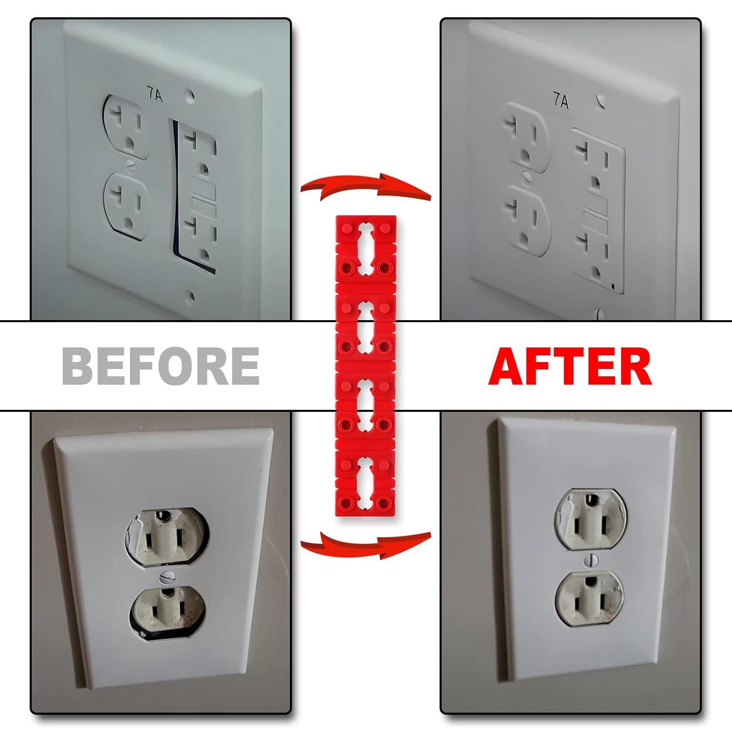 Outlet Spacers or Electrical Box, 48 PCS Switch and Receptacle Spacers or Loose Outlet Plug ix, Electrical Extender Outlet Shims Light Switch Spacer