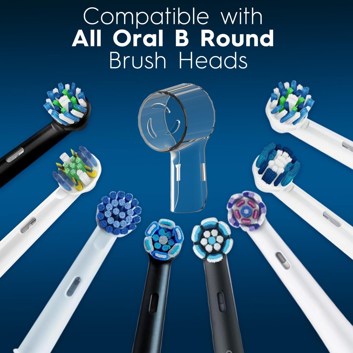 6 Pack Toothbrush Heads Dustproo Cover Compatible with Oral B, its or Oral-B iO Series, Pro 1000, 1500, 5000, 7500 Electric Toothbrush, Protects Brush Head and Convenient Travel