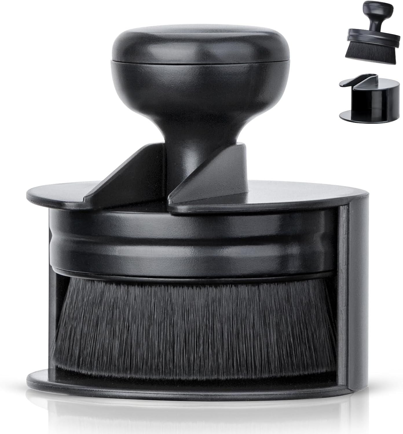 Car Tire Shine Applicator,Vegan Tire Shine Brush with Stand or Auto Detailing Cleaning Service Black