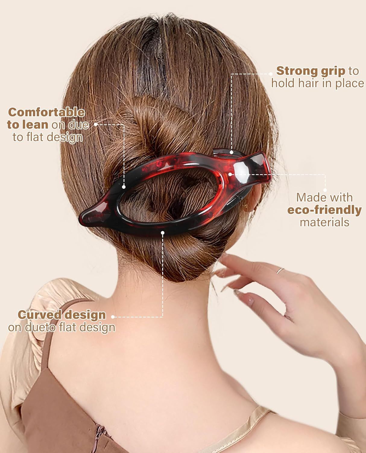 rench Concord Hair Clips - 6Pcs Side Slide Volume Clips or Women Girls, Strong Hold No Slip Grip, Thick or Thin Hair Matte inish, L:4.6 IN, W:1.97IN