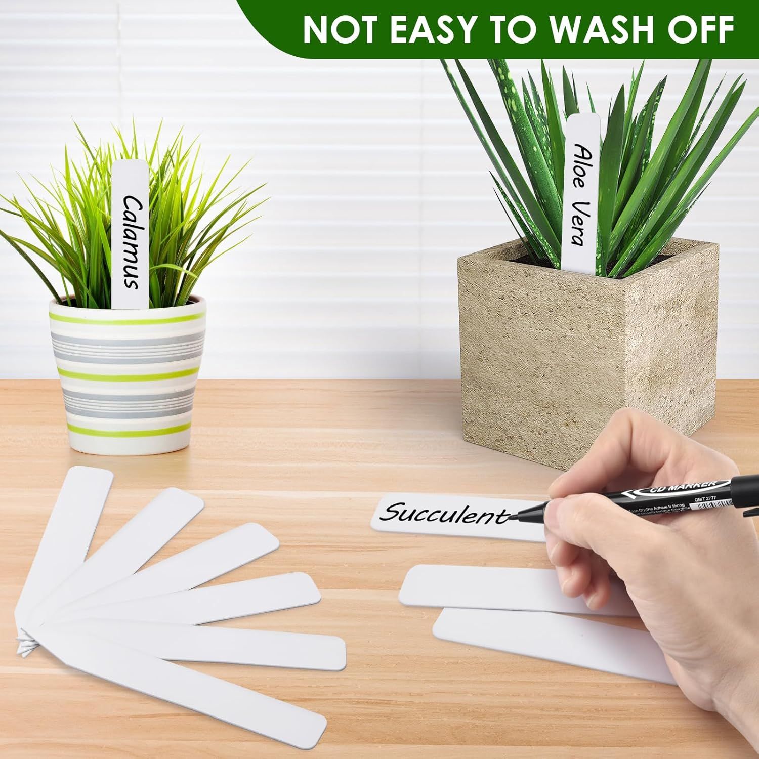 Plant Labels 120PCS, Outdoor Waterproo Garden Markers, Plastic Nursery Seed Plant Tags with Bonus a Permanent Marking Pen, Gardening Gits or Women Men…