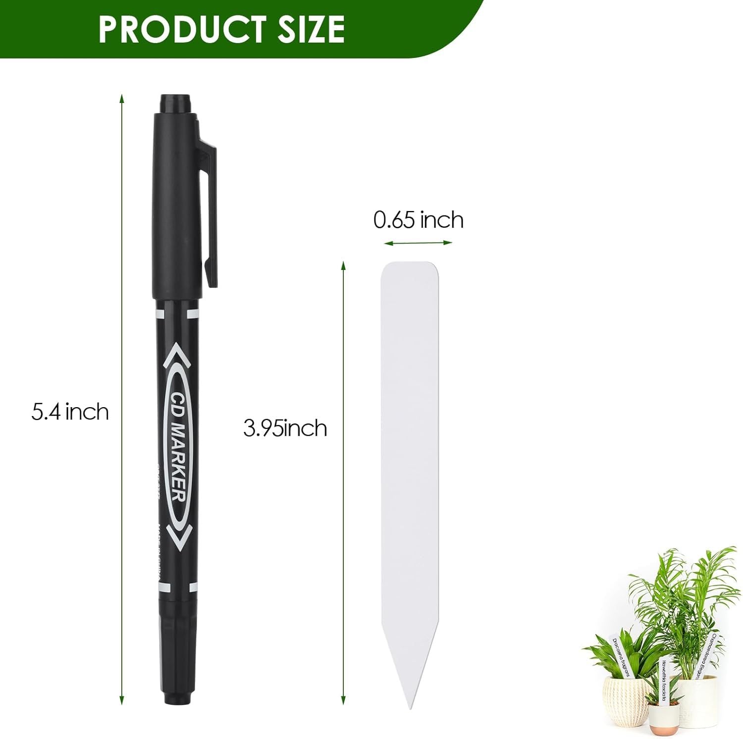 Plant Labels 120PCS, Outdoor Waterproo Garden Markers, Plastic Nursery Seed Plant Tags with Bonus a Permanent Marking Pen, Gardening Gits or Women Men…