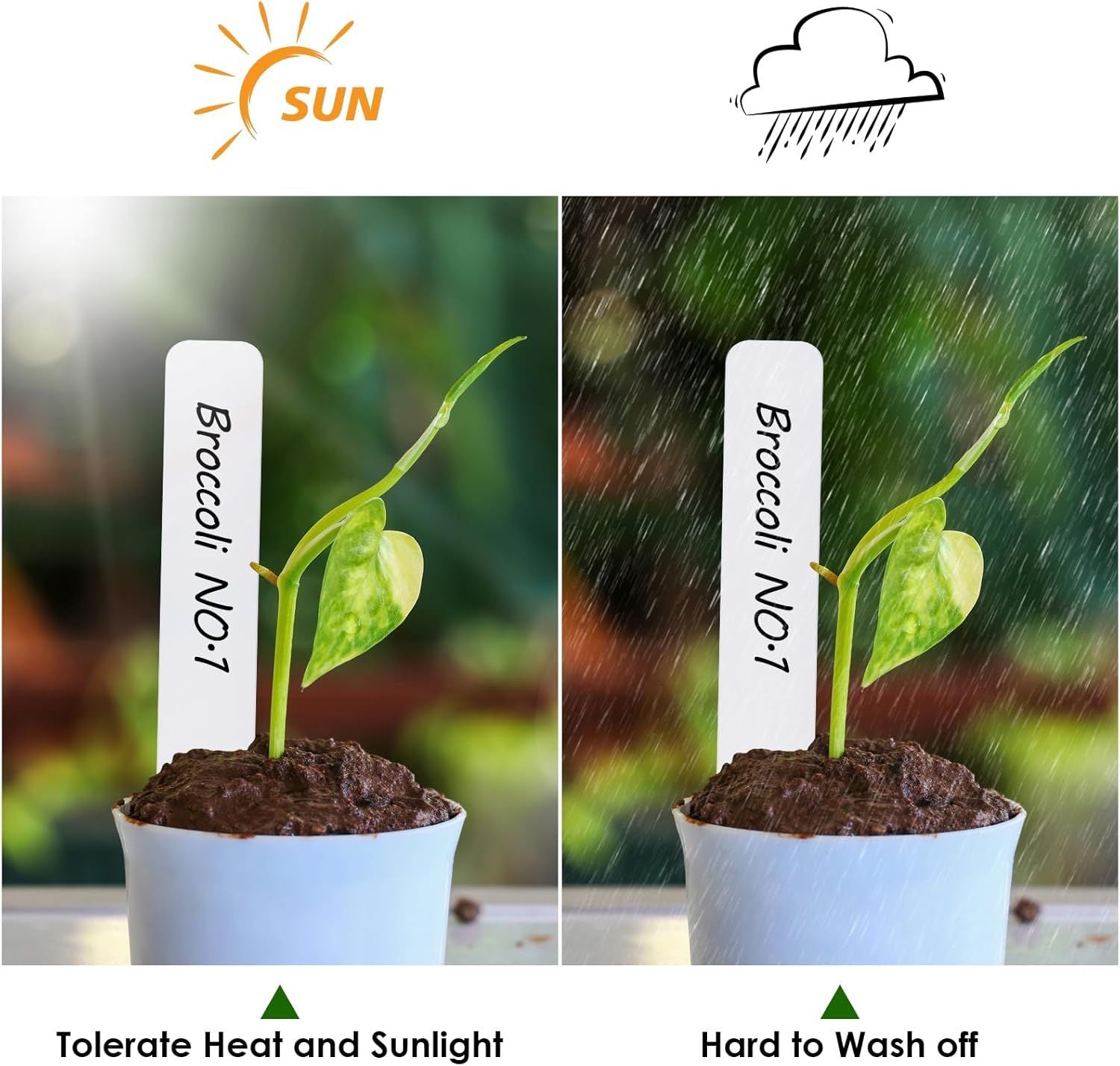 Plant Labels 120PCS, Outdoor Waterproo Garden Markers, Plastic Nursery Seed Plant Tags with Bonus a Permanent Marking Pen, Gardening Gits or Women Men…