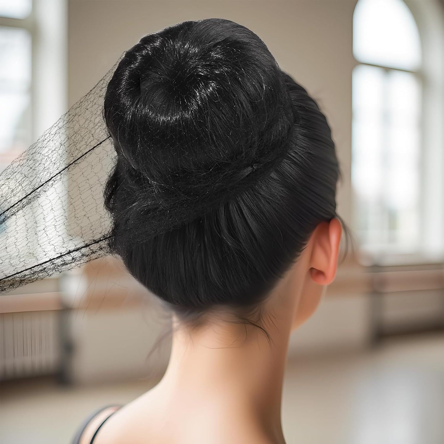 Hair Net or Women Men, Extra Large 60cm Nylon Black Hair Nets or ood Service Workers, 20 Pack Hairnets or oodservice,Dancing,Sleeping, or Ballet Buns, with 20 U-Hair Pins