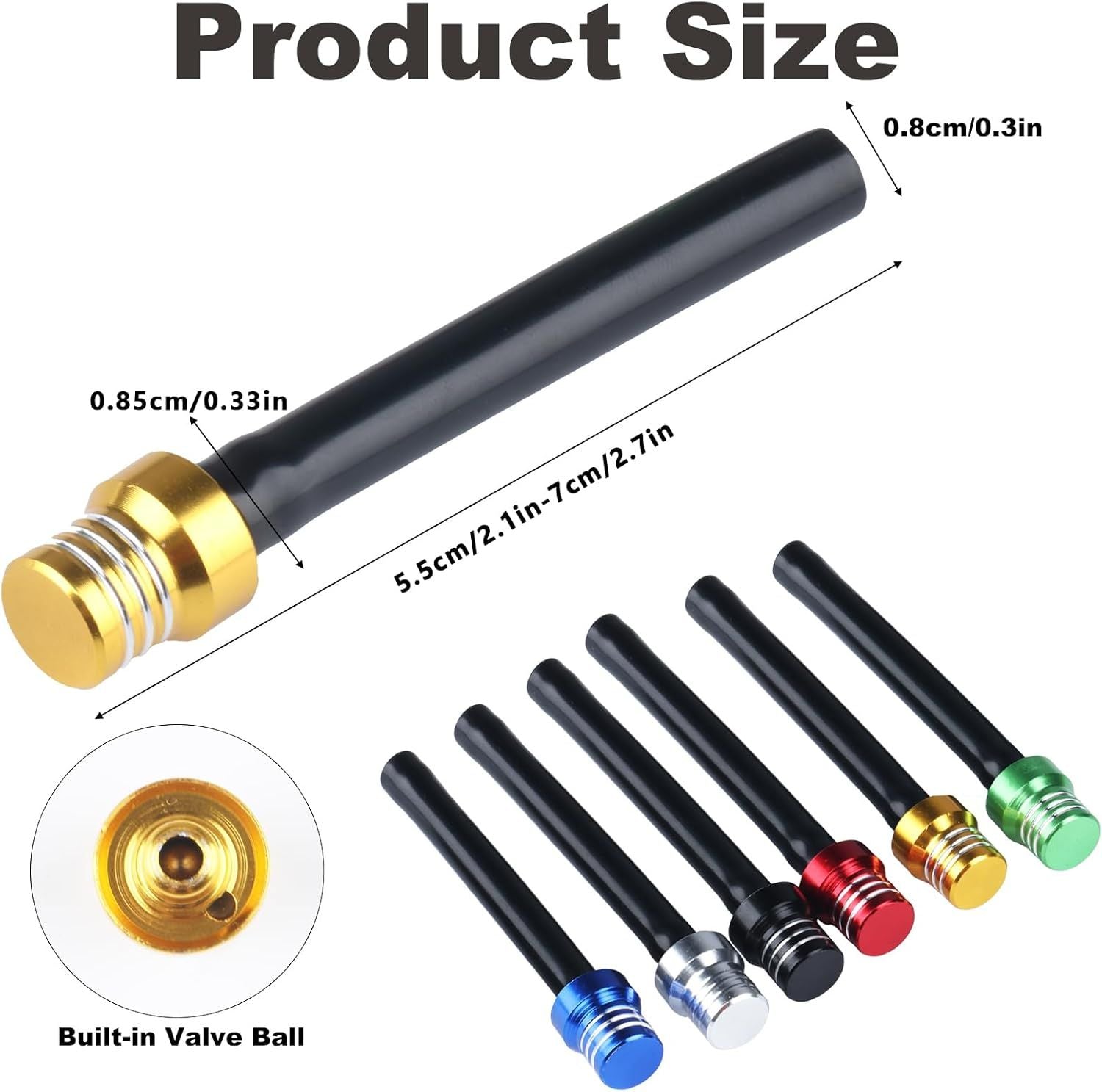 6 pcs Motorcycle Breather Hose Gas uel Tank Cap Vent, Motorcycle Gas Cap Vent Hose Tube, Aluminum Universal Breathing Tube its All O-Road Motorcycles ATVs, its Pit Dirt Bike