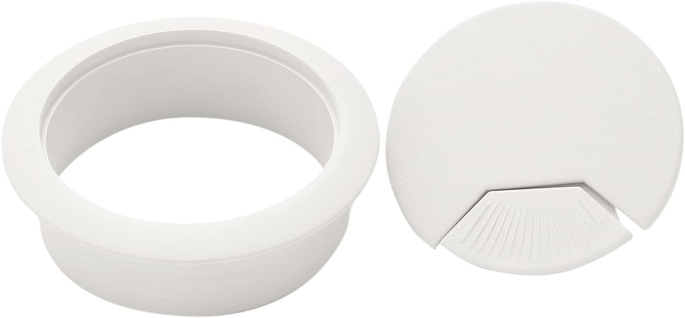 Biaungdo 5 Pcs 2 Inch Desk Grommet, Wire Cable Cord Hole Cover Grommet Cable Cord Organizer for Home, Office, White