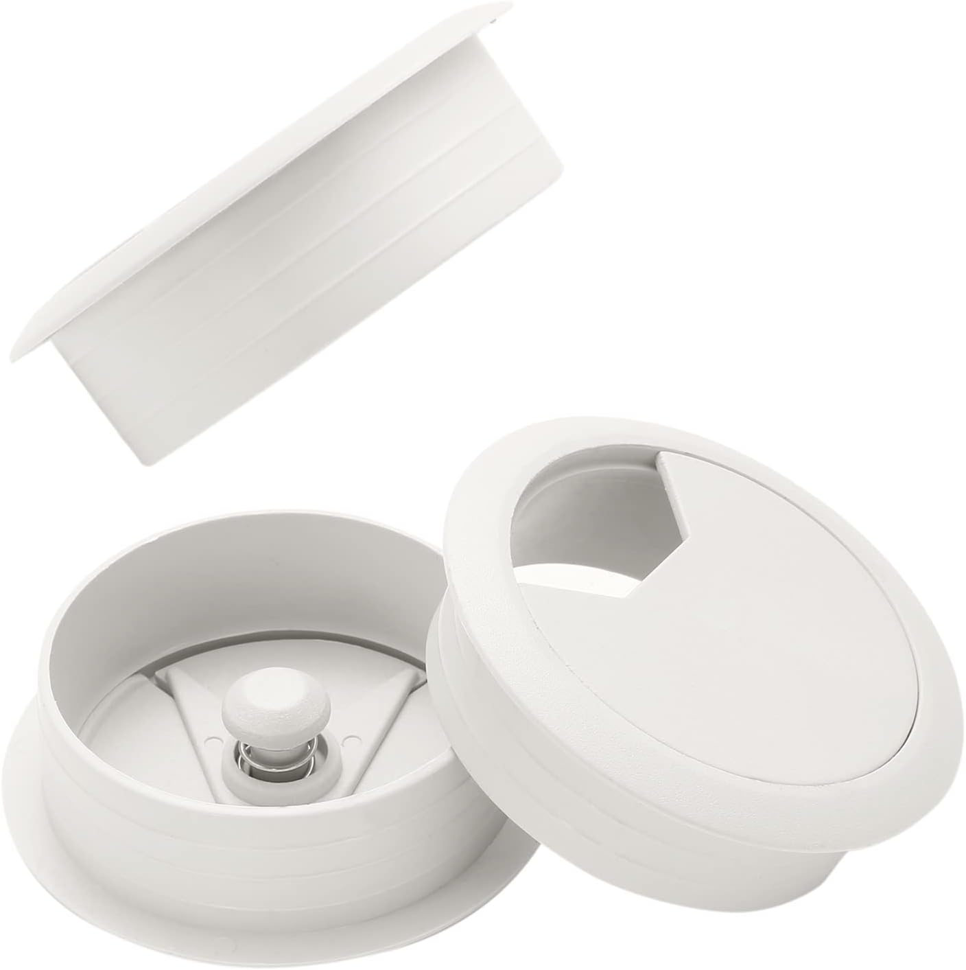 Biaungdo 5 Pcs 2 Inch Desk Grommet, Wire Cable Cord Hole Cover Grommet Cable Cord Organizer for Home, Office, White