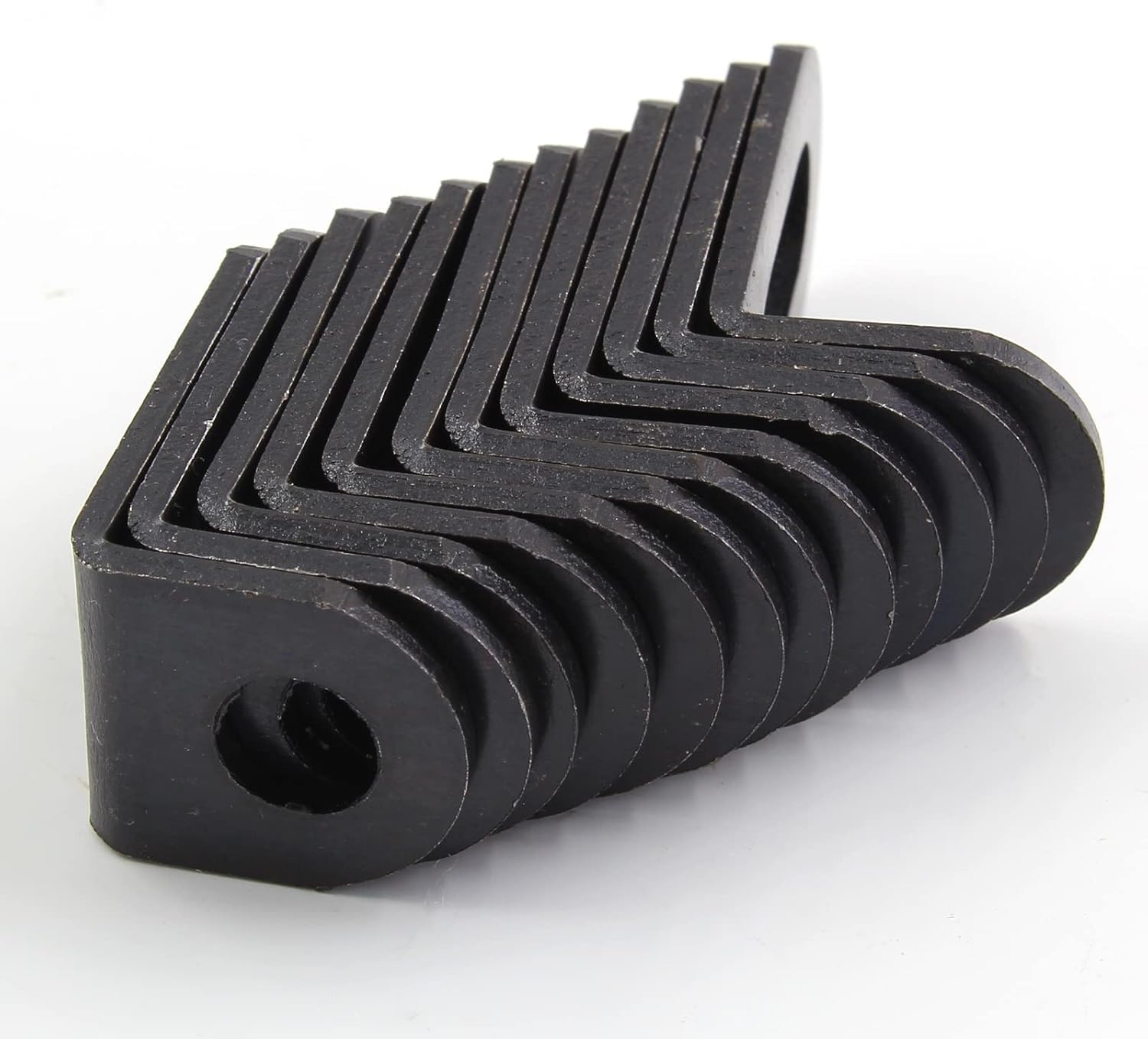 Biaungdo 18x18x33mm/0.7"x0.7"x1.3" Adjustable Right Angle Brackets L-Shape Corner Brace Support Black- 30 Pcs