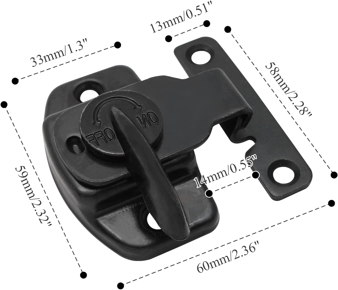 Biaungdo 4 Pieces Metal Dining Table Locks Dining Training Table Buckles Latches Table Connectors Leaf Latch Hardware Accessories Black