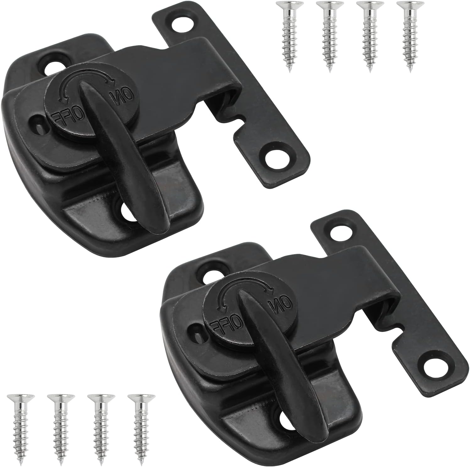 Biaungdo 4 Pieces Metal Dining Table Locks Dining Training Table Buckles Latches Table Connectors Leaf Latch Hardware Accessories Black