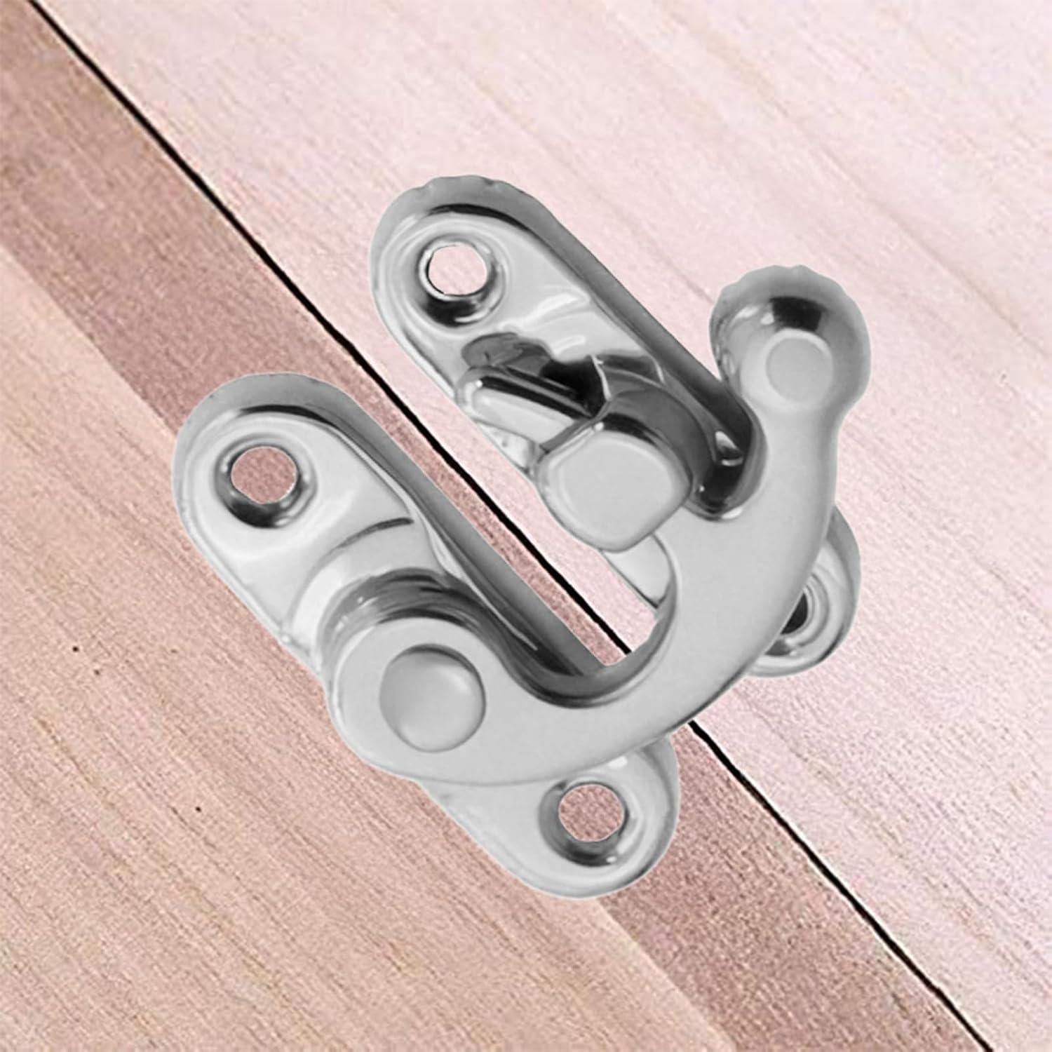 Biaungdo 5pcs Retro Vintage Style Swing Bag Clasp Closure Lock Latch for Furniture Wooden Box Jewelry Case Silver Tone with Mounting Screw & Screwdriver, 33 x 29 mm
