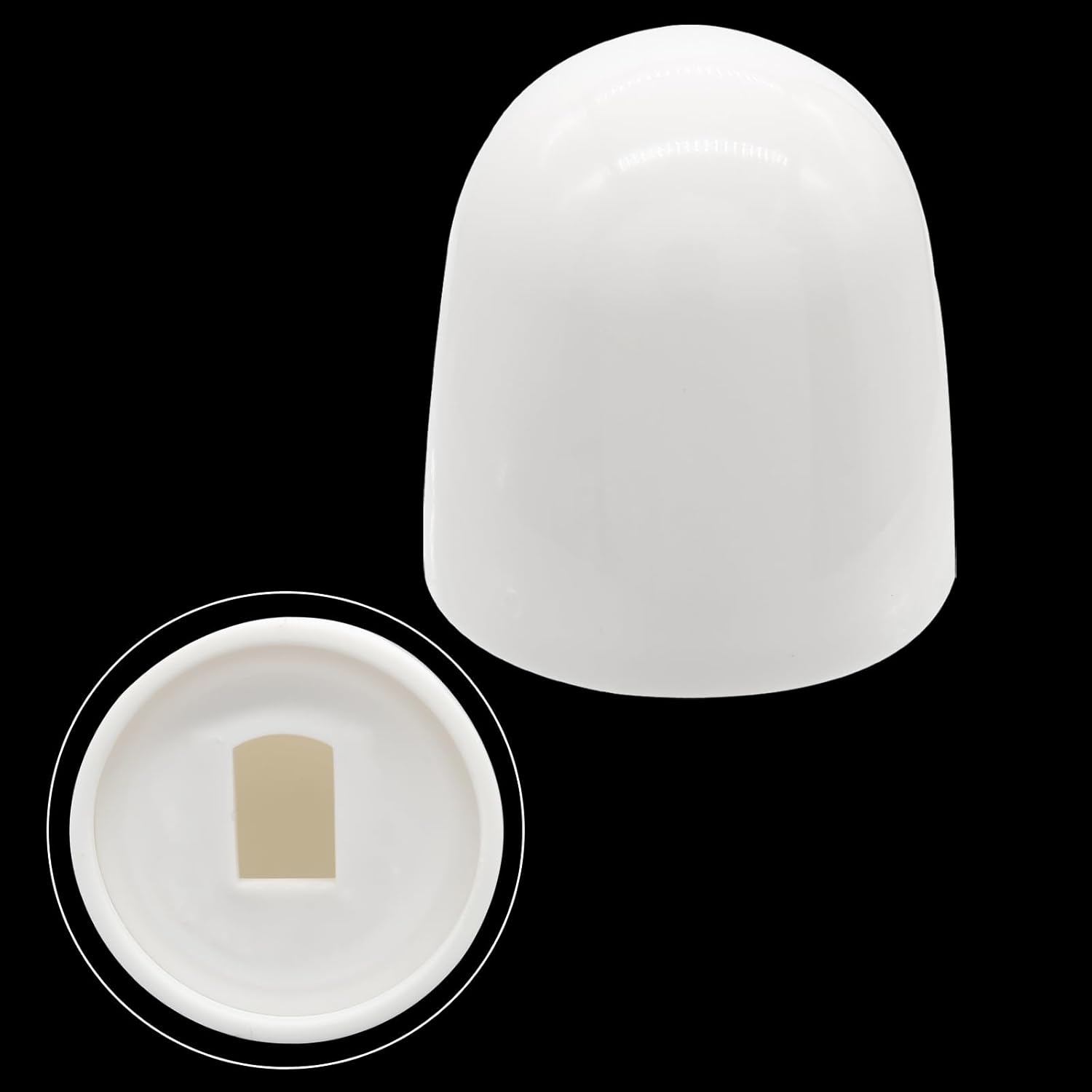 Biaungdo 2 Pcs Universal Tall Toilet Bolt Caps, White Plastic Toilet Floor Caps with Washers Round Push-On Bottom Toilet Bowl Bolt Caps Covers for Home, Office 37mm Height