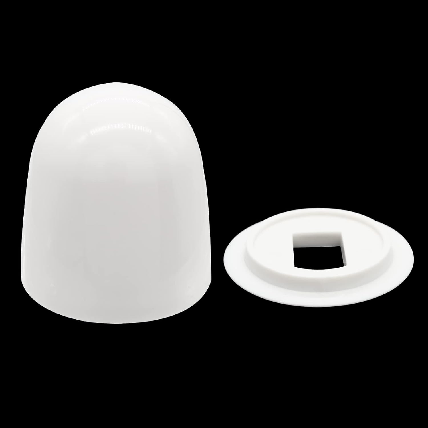 Biaungdo 2 Pcs Universal Tall Toilet Bolt Caps, White Plastic Toilet Floor Caps with Washers Round Push-On Bottom Toilet Bowl Bolt Caps Covers for Home, Office 37mm Height