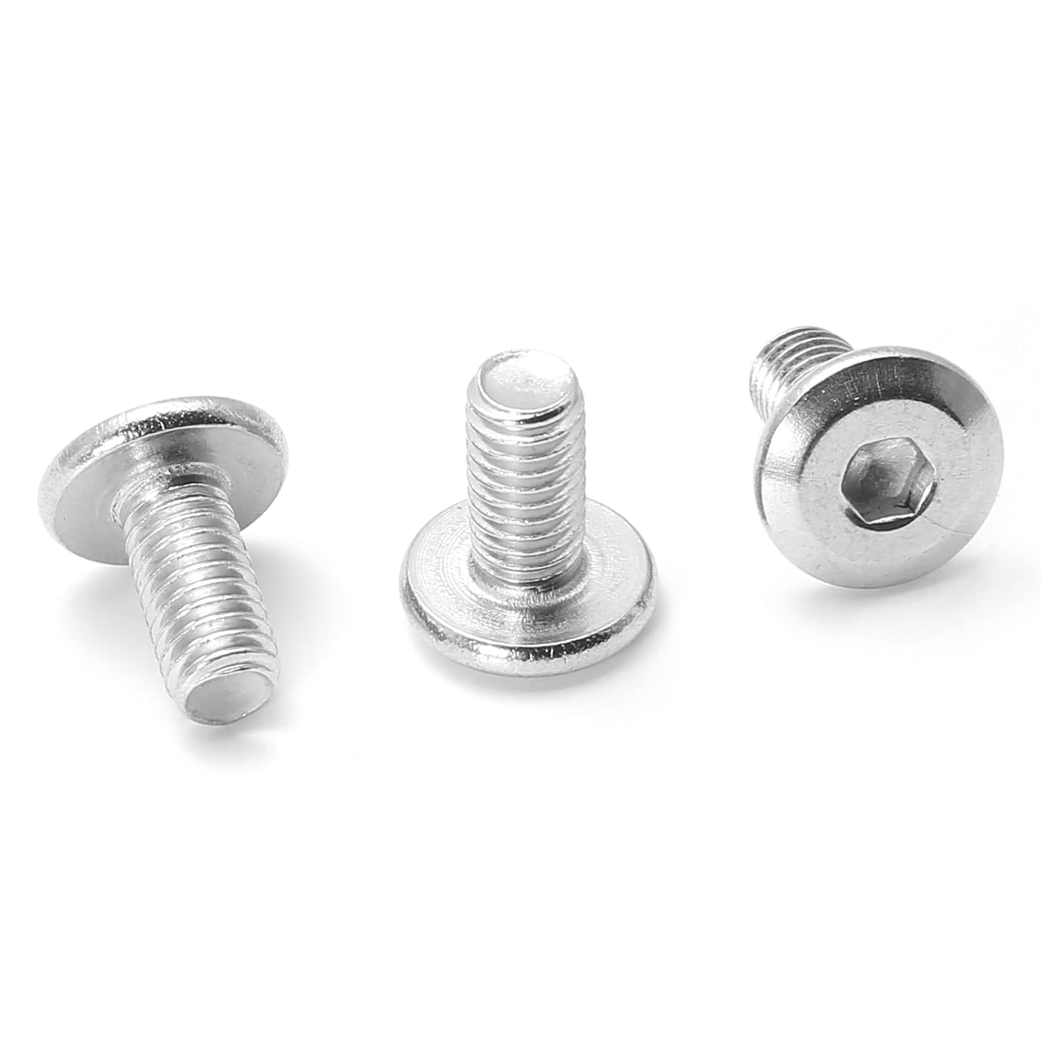 Biaungdo 30 Pcs M6x12mm Stainless Steel Flat Head Hex Socket Cap Bolts Screws Countersunk Connector Fastener