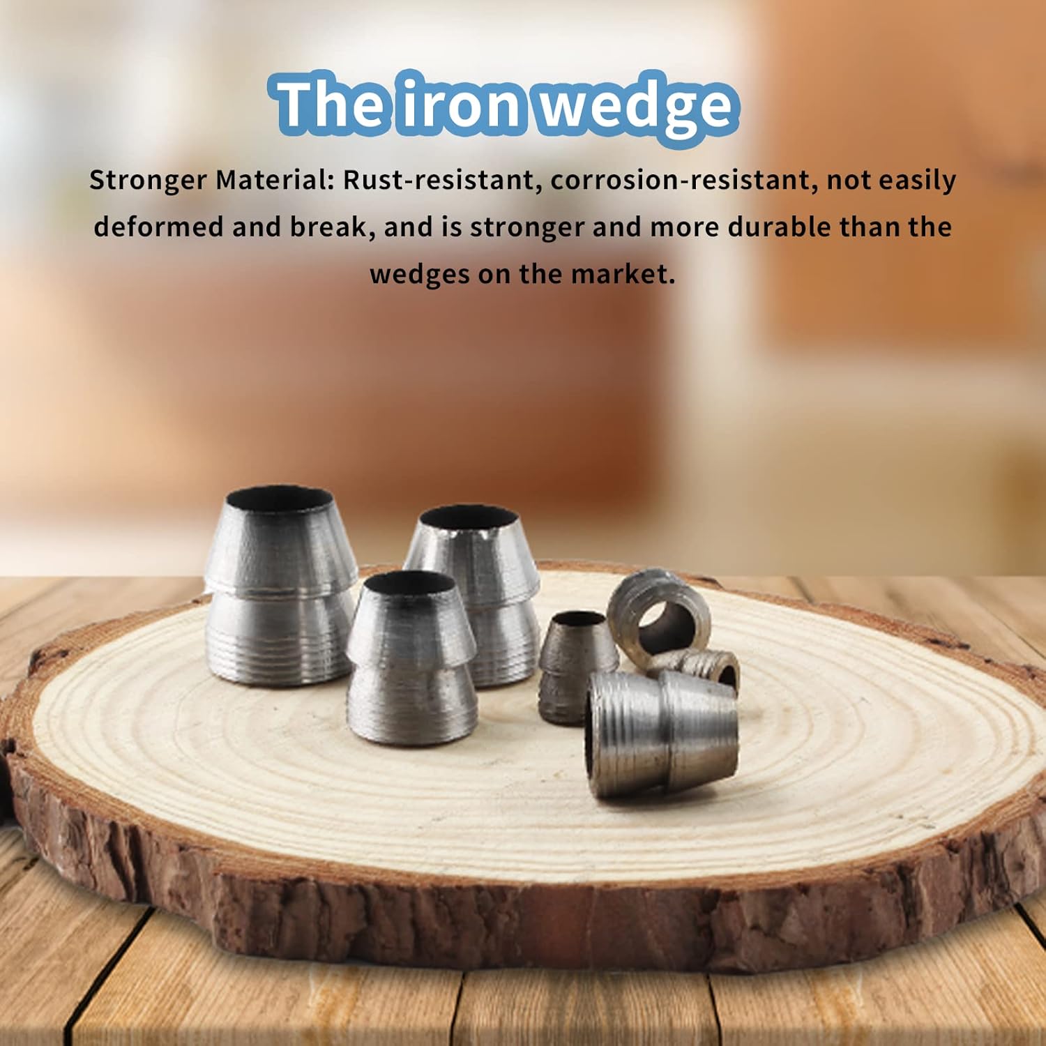 Biaungdo 7 Pc Safety Round Handle Wedges, Mauls Handle Kit for Hammer Axe Sledge 0.31", 0.39", 0.47", 0.55", 0.63", 0.71", 0.78"