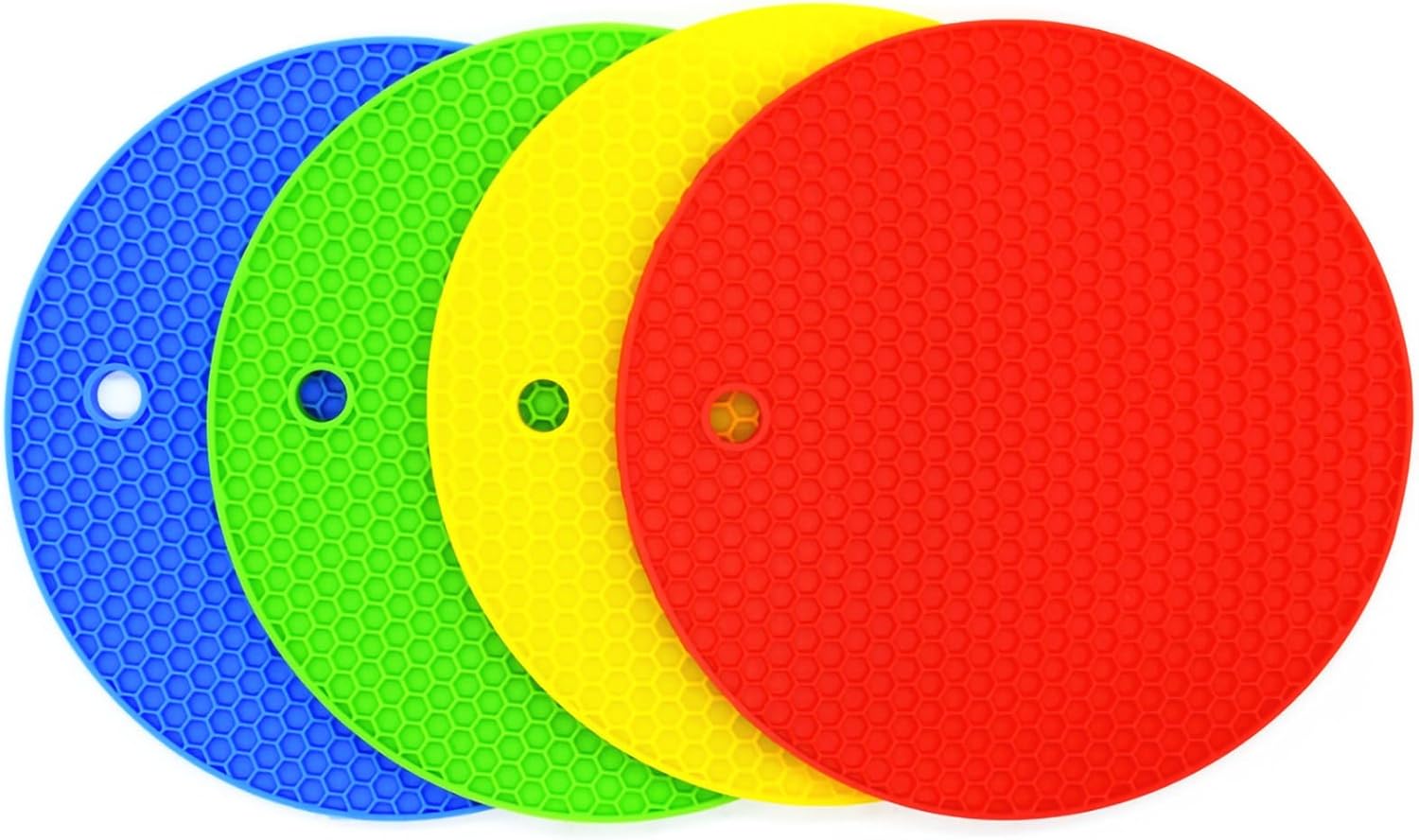 Bangp Silicone Coasters Set of 4 , Trivet Mats,Multipurpose Thermally Insulated Containers, Non-Slip, Flexible, Durable Heat Proof Mats