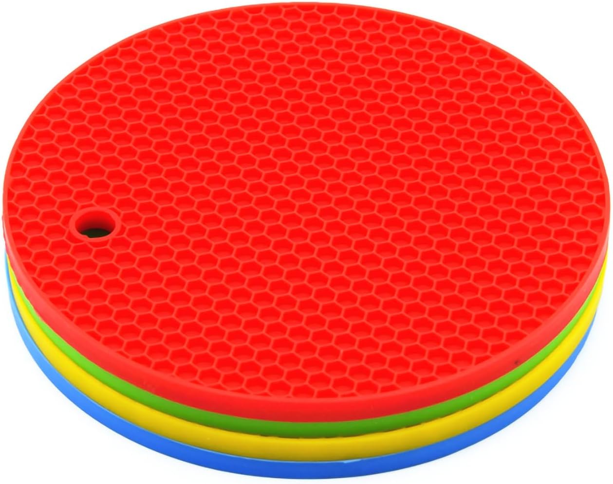 Bangp Silicone Coasters Set of 4 , Trivet Mats,Multipurpose Thermally Insulated Containers, Non-Slip, Flexible, Durable Heat Proof Mats