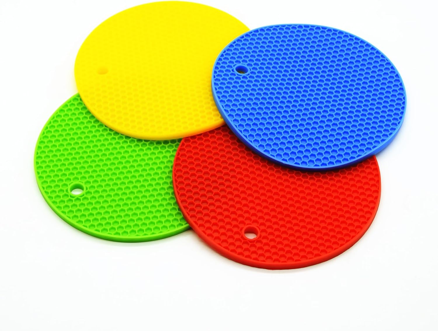 Bangp Silicone Coasters Set of 4 , Trivet Mats,Multipurpose Thermally Insulated Containers, Non-Slip, Flexible, Durable Heat Proof Mats
