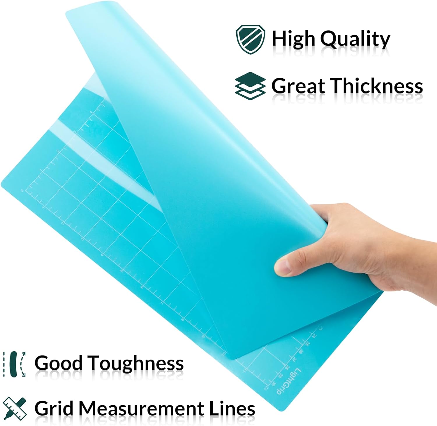 WISYOK 4-Pack 12x12 Inch Cutting Mats for Explore Air 2/Air/One/Maker, Reusable Adhesive Replacement Mats Standard, Light, Strong, Fabric for Crafts, Quilting, Sewing