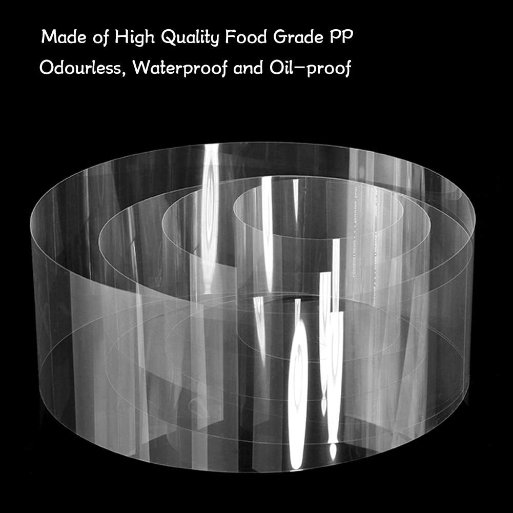YQL Cake Collar 6 Inch,Acetate Cake Collar Roll DIY Acetate Sheet Baking Transparent Mousse Cake Sheets Surrounding Edge Clear Cake Strips for Baking Decorate Shaker Cards Making 6x394Inch