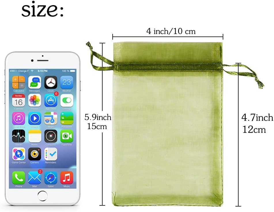 YQL 100Pcs 4"x6" Fruit Protection Bags,Fruit Netting Bags,Garden Netting Bags with Drawstring for Protecting Fruits and Vegetables