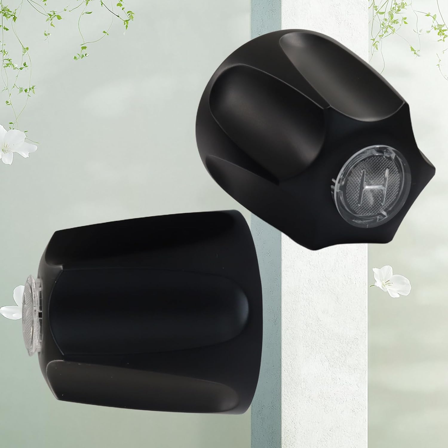 Biaungdo Black Shower Knob Replacement Set of 3, Bathtub Faucet Handles Include Hot and Cold/Diverter Shower Knob for Remodeling Trim