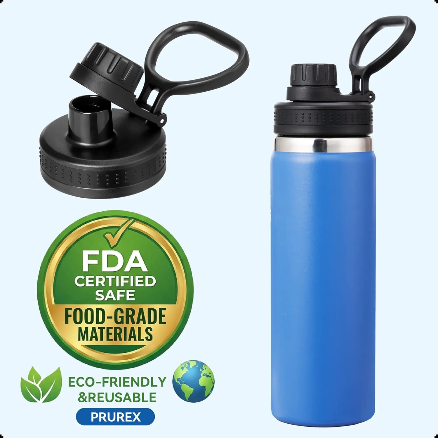Replacement Spout Lid for Hydro Flask Wide Mouth Bottles 12/16/18/22/32/40/64oz – 2.28" Leak-Proof Sports Cap Accessory, Secure Fit