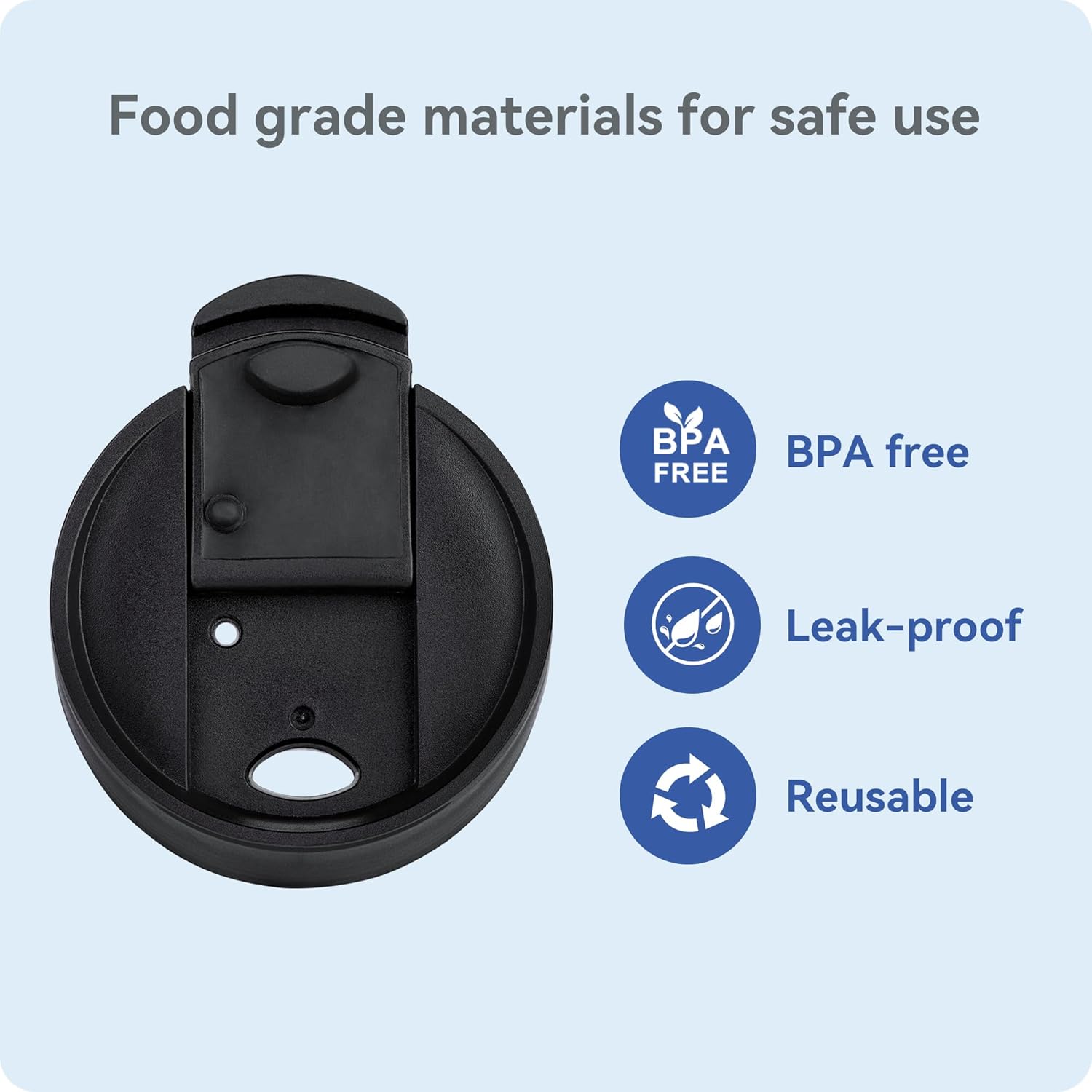 Flip Lid for Hydro Flask 12 16 18 20 32 40 64 oz Wide Mouth Bottle,Replacement Lid for Hydroflask,Thermoflask,Iron Flask and More 2.28" Wide Mouth Bottles