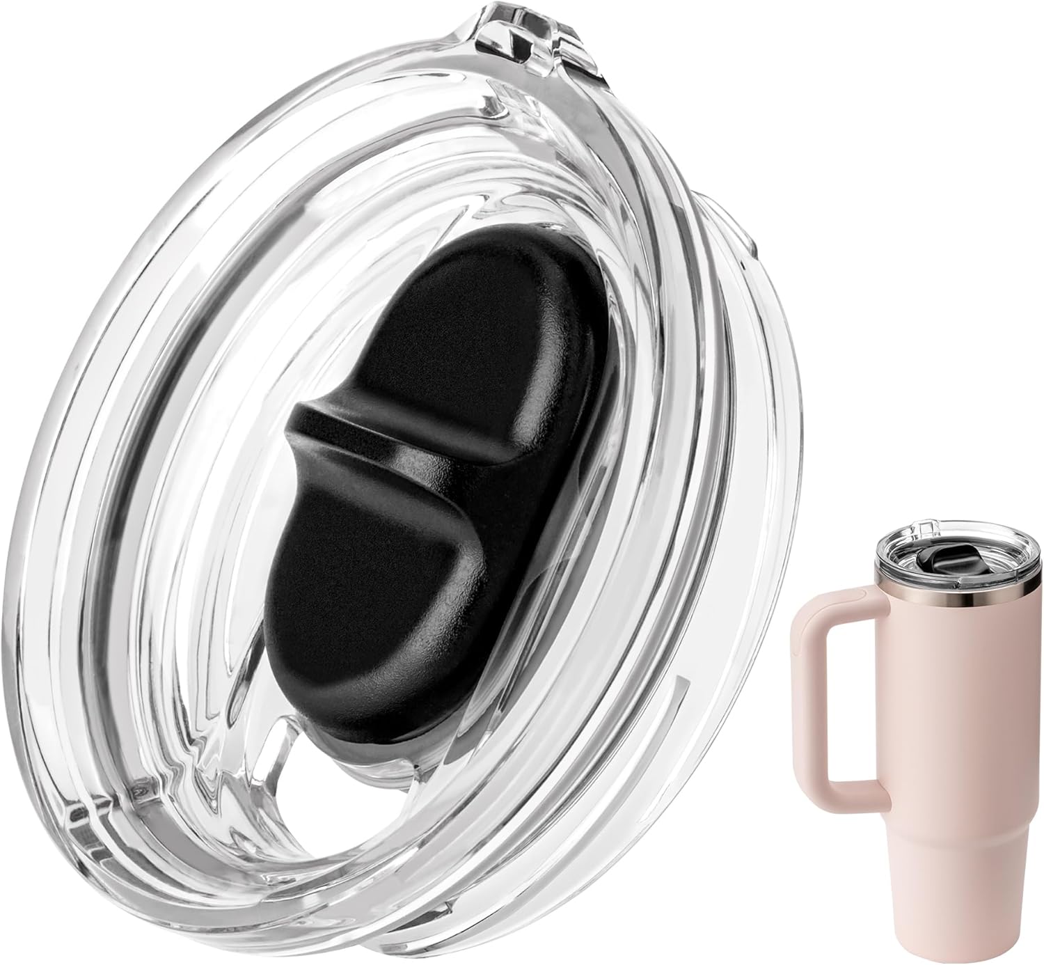 Replacement Lid for Stanley Quencher H2.0&1.0 30oz Tumblers，Leak-Proof Threaded Cover with Straw-Friendly Design, BPA-Free Transparent Lid Compatible with Stanley FlowState 30 oz 1 Pack