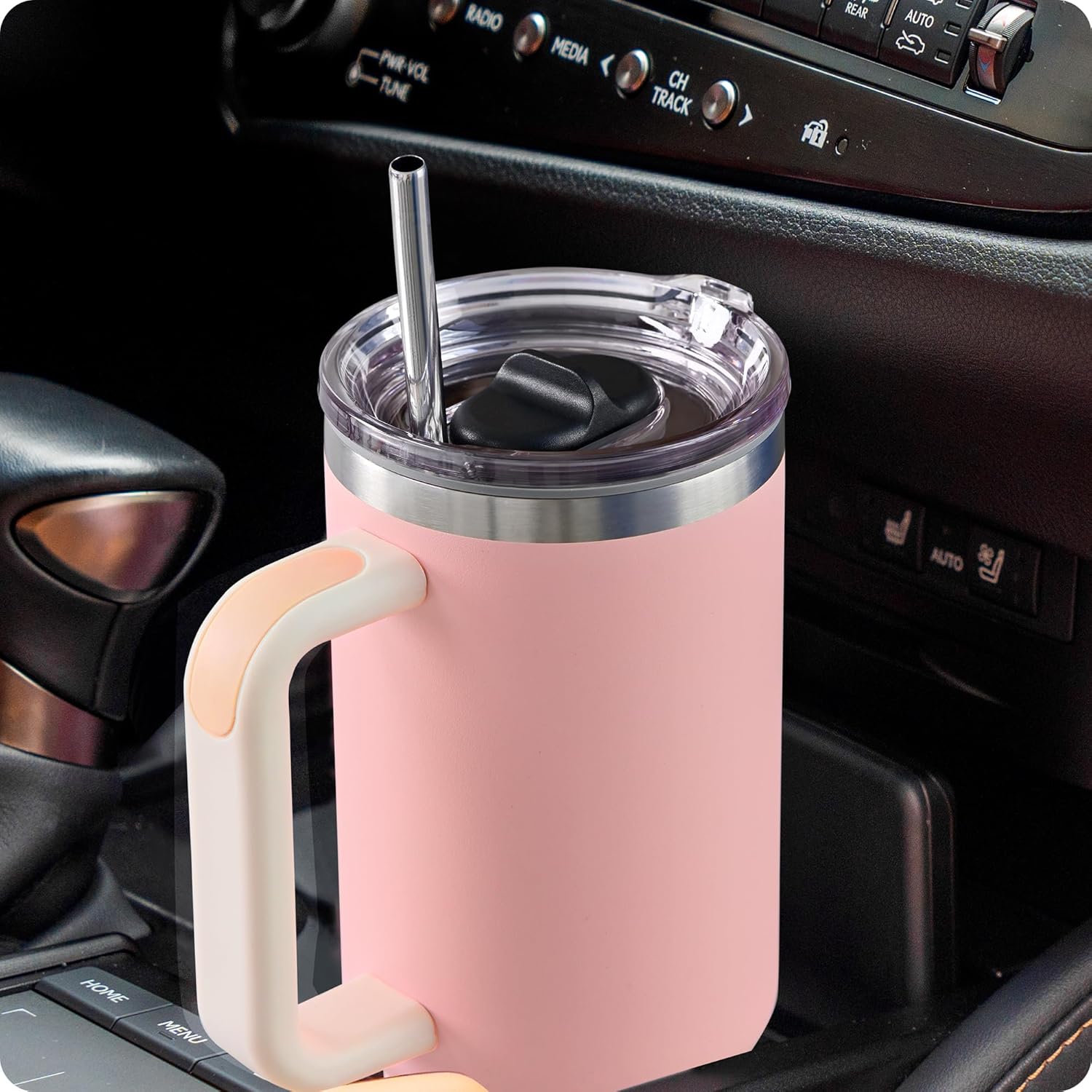 Replacement Lid for Stanley Quencher H2.0&1.0 30oz Tumblers，Leak-Proof Threaded Cover with Straw-Friendly Design, BPA-Free Transparent Lid Compatible with Stanley FlowState 30 oz 1 Pack
