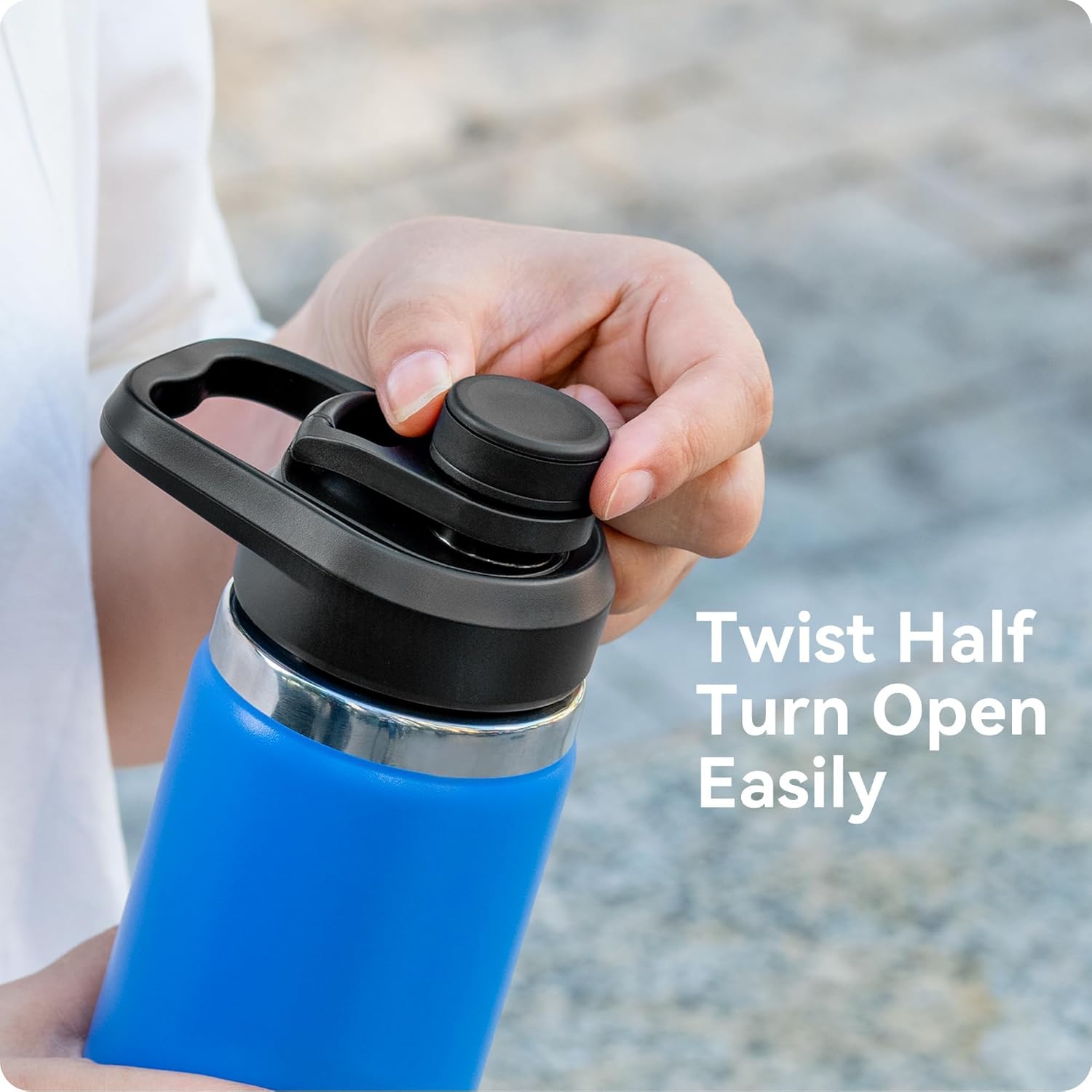 Wide Mouth Spout Lid for Hydro Flask 12-64 oz & More | Compatible Replacement Chug Lid for 2.28" Inner Diameter Bottles - Durable, BPA-Free & Leak-Proof 1 Pack