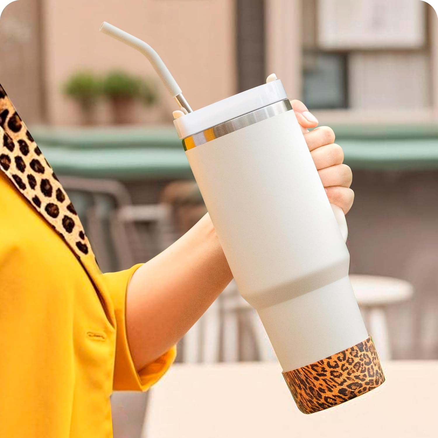 Silicone Boot for Stanley Quencher Tumbler 20/30/40 oz & IceFlow 20/30oz,Owala Tumbler 24 oz,Hydro Flask 12-24oz,-Non-Slip Bottom Protector for Bottom Size 2.8-2.95" BPA-Free Cup Sleeve