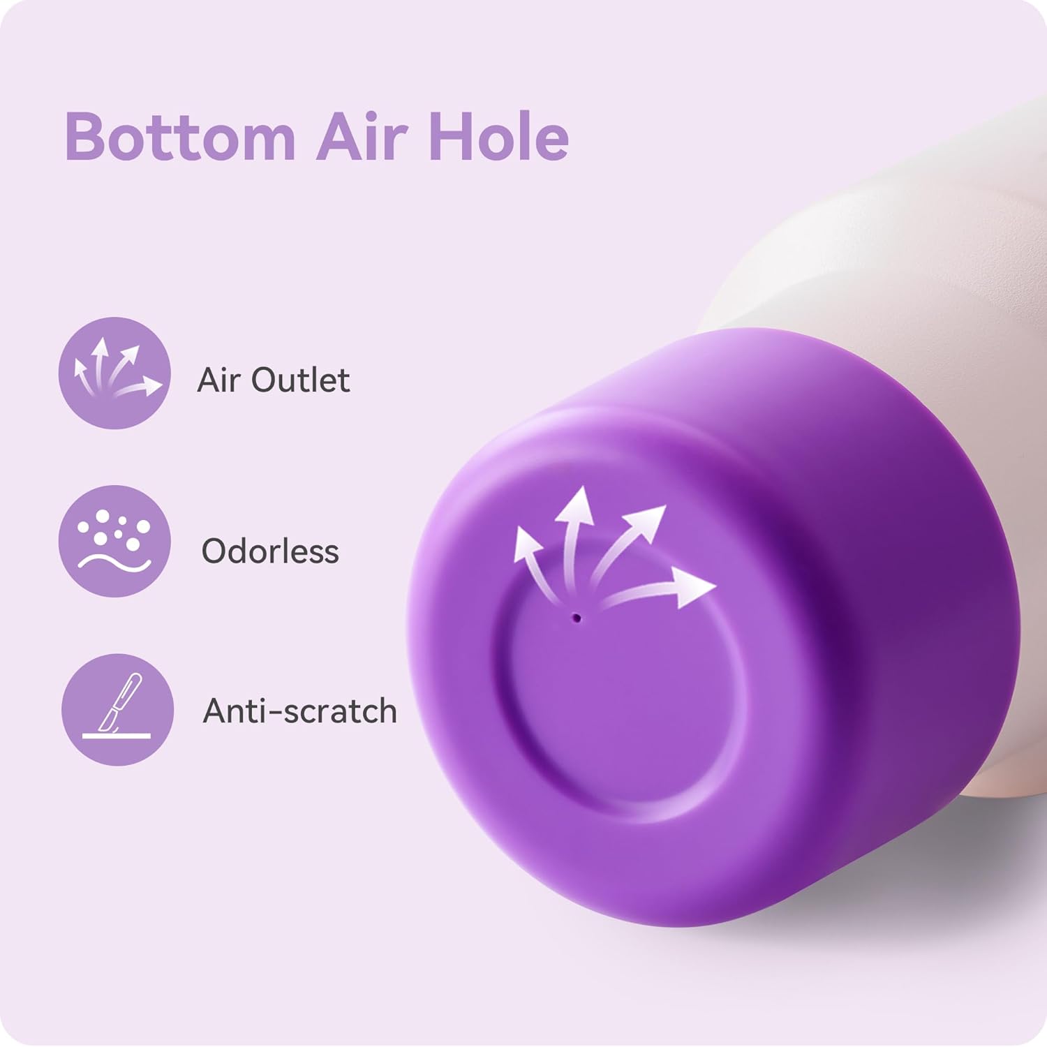 2Pack Silicone Boot Covers | Compatible with Hydro Flask Wide Mouth 20/24oz,Standard Mouth18/ 21/24oz,24oz Travel&2-20oz Water Bottles| 2.75-2.85" Base| Anti-Scratch & Noise Reduction