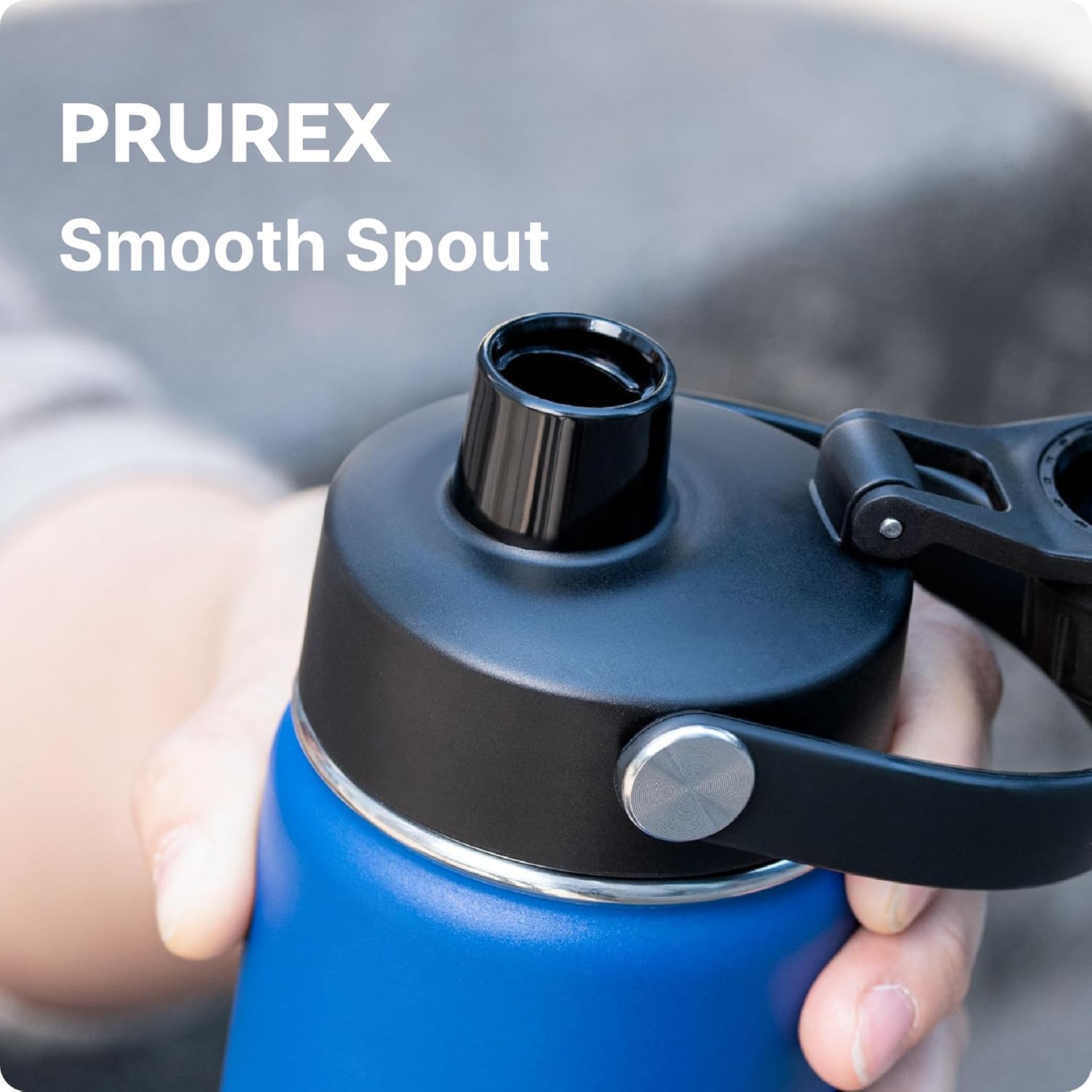 Replacement Spout Lid for Takeya Wide Mouth 18, 22, 24, 32, 40, 64oz, Water Bottle Lid with Carry Handle - Ideal for Gym & Sport