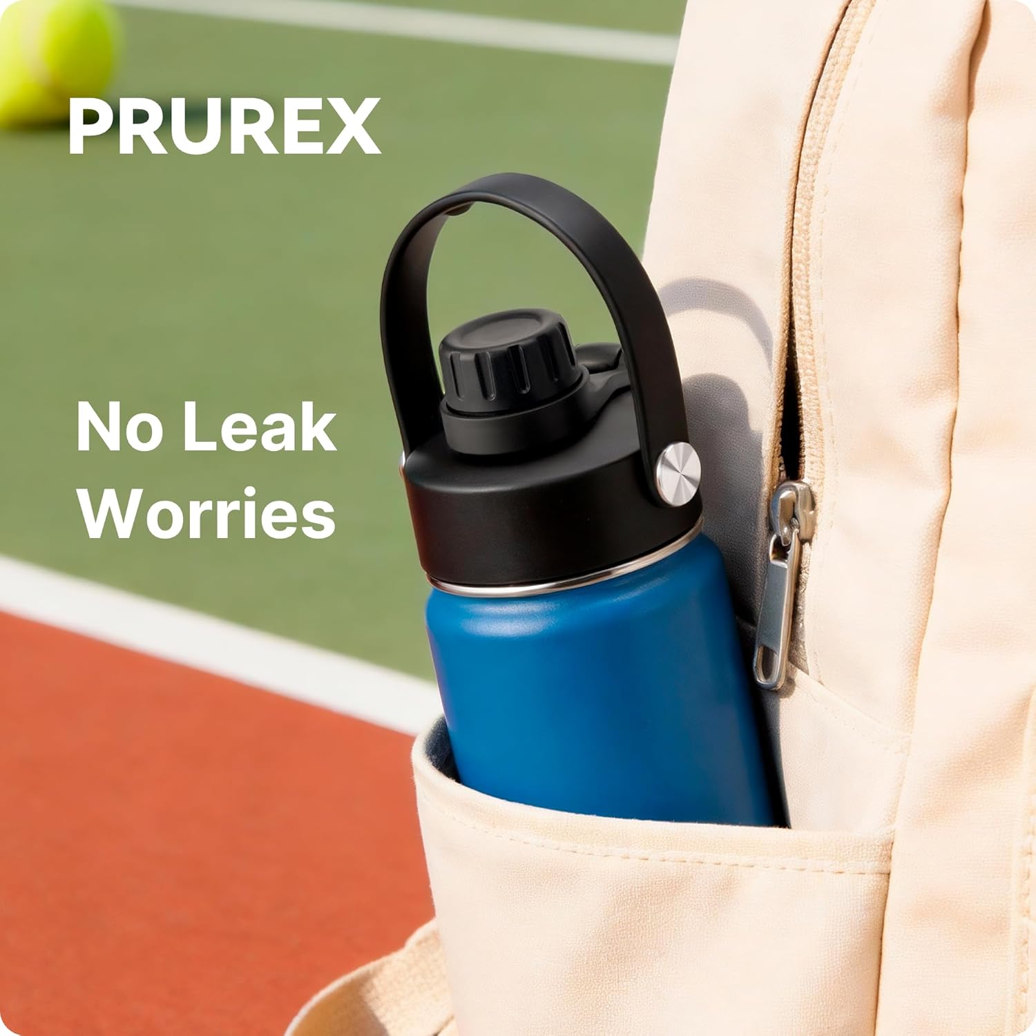 Replacement Spout Lid for Takeya Wide Mouth 18, 22, 24, 32, 40, 64oz, Water Bottle Lid with Carry Handle - Ideal for Gym & Sport