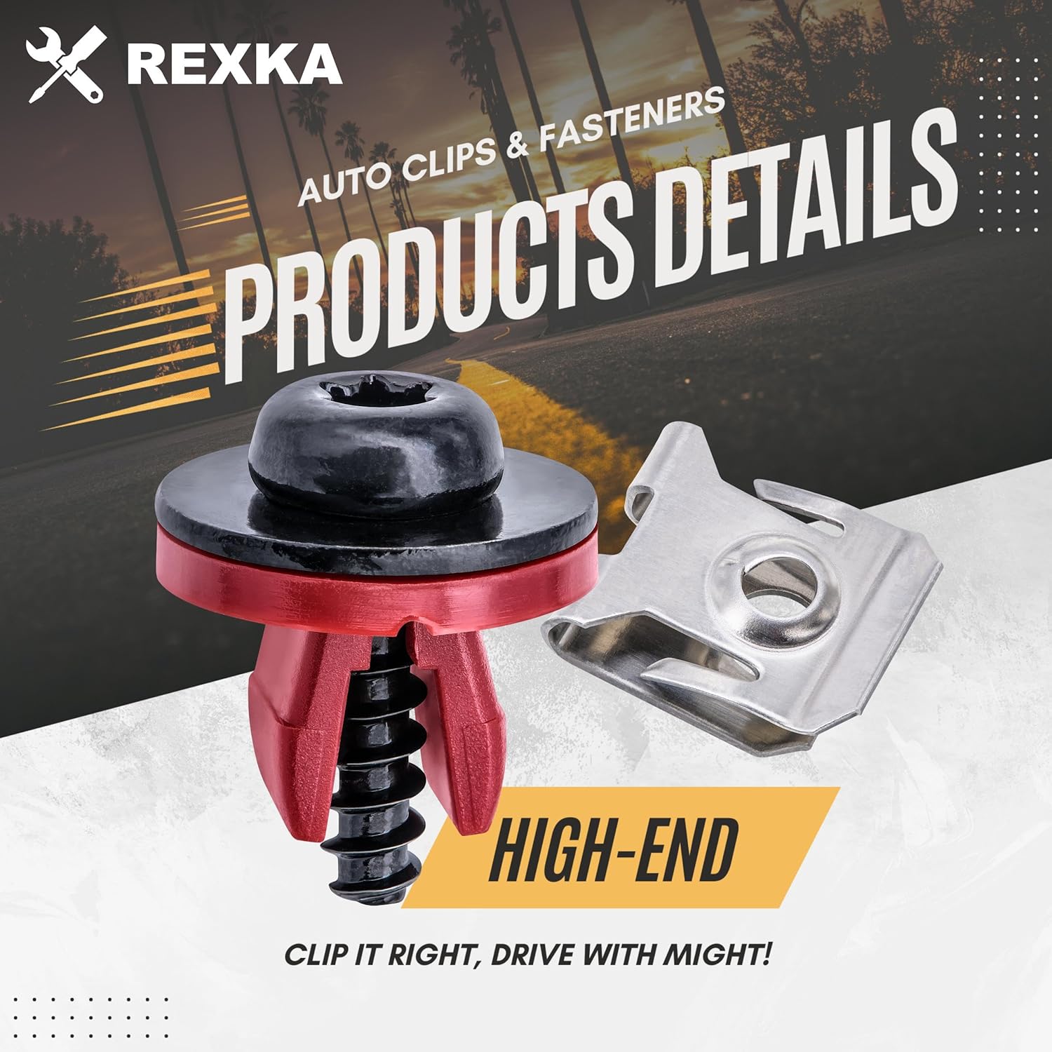 Rexka 10 Sets T30 Engine Splash Shield Guard Undertray Cover Screws Bolt Nut Clip Kit Compatible with Ford Focus Fusion Escape Explorer C-Max Transit Connect Lincoln MKC