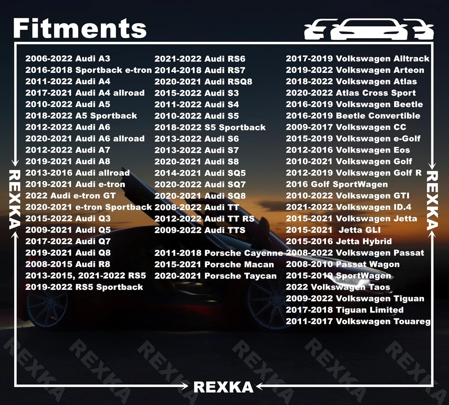 Rexka 30pcs T25 Fender Liner Splash Shield Bumper Cover Self Tapping Torx Screw Compatible with N90974701 Volkswagon Audi Porsche