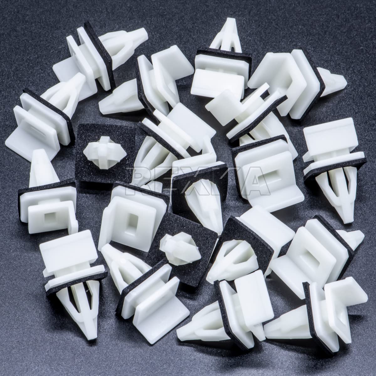 Rexka 20pcs Rocker Panel Moulding Clip for Honda Acura 91513-SM4-000 Accord, Civic, Civic Del Sol, Cr-v, Element, Odyssey, Pilot, Prelude, CL, Integra, Legend, MDX, RL, RSX, TL, TSX, Vigor