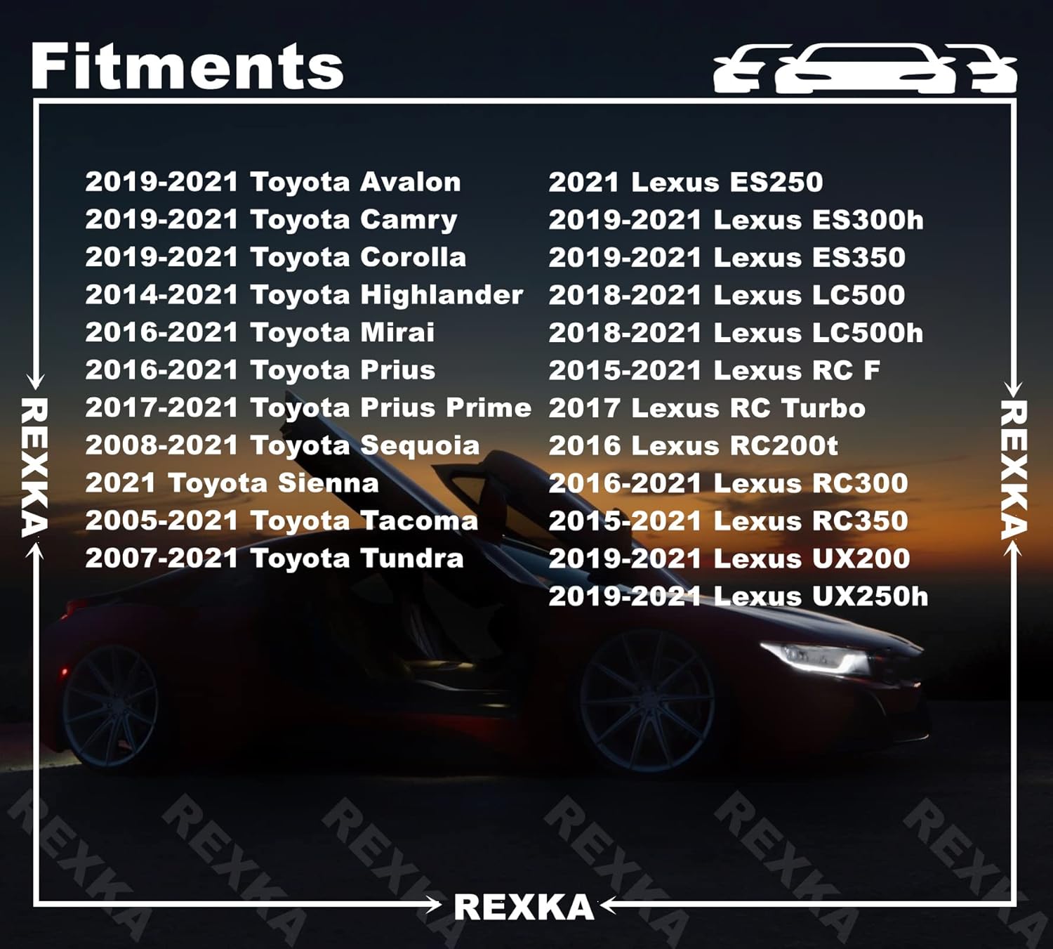 Rexka 30pcs Fender Liner Screw Grommet Compatible with Toyota Lexus 90189-06236 Highlander Prius Tundra LC500 RC200t RC300 RC350