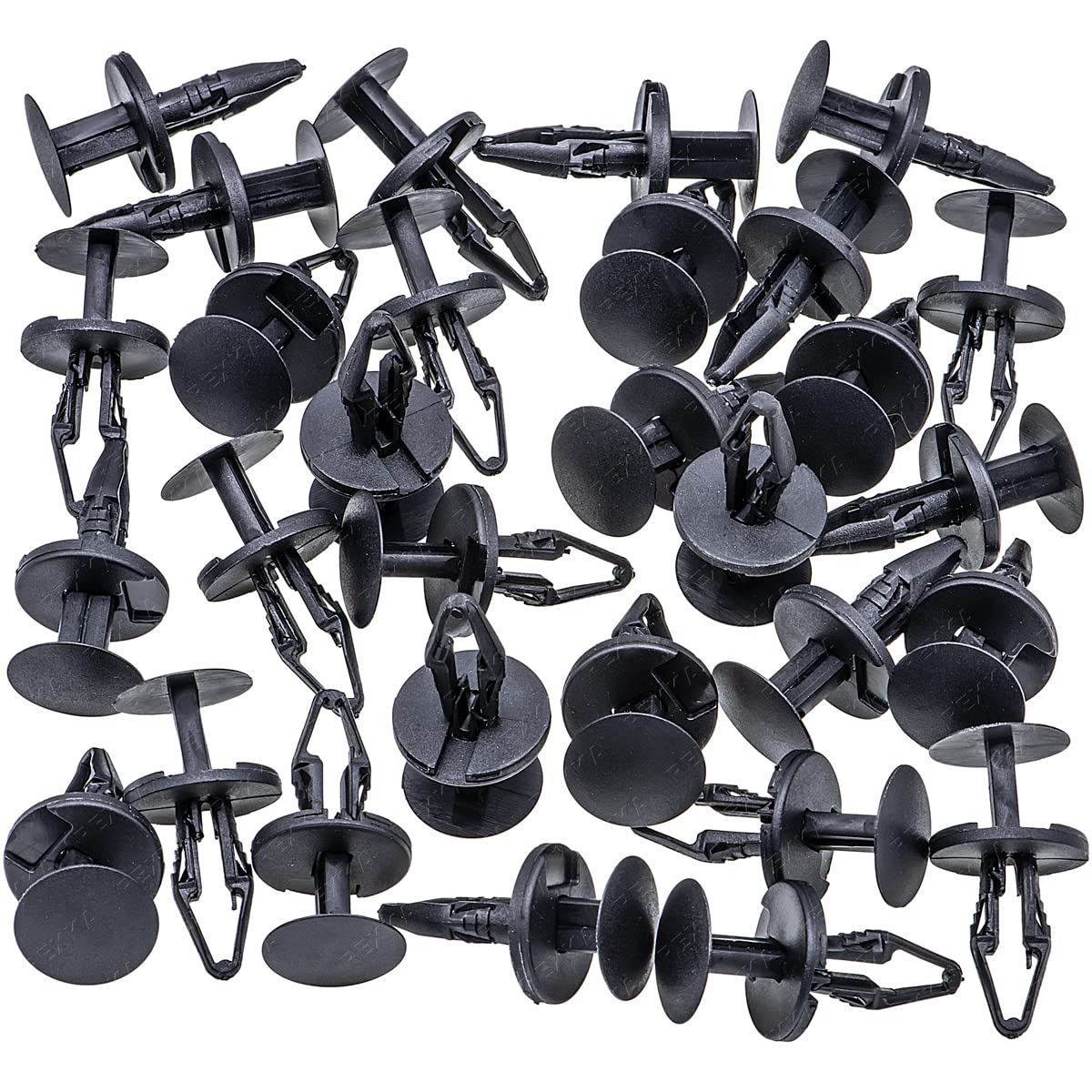 Rexka 30pcs Cowl Grille Bumper Retainers Pins Wheelhouse Liner Rivet Push Type Retainer Clips 17/64" 6.5mm Hole for GM 11589290 Ford W714040-S300 Chrysler 6509049-AA