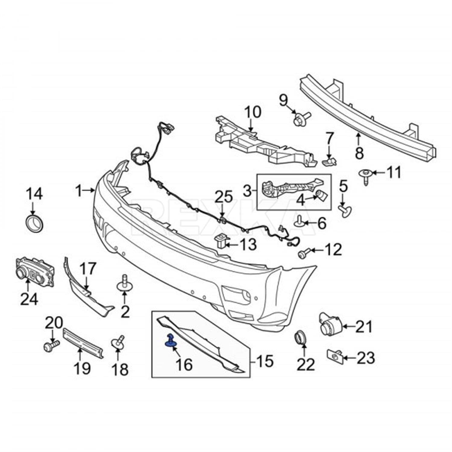 Rexka 10pcs Bumper Cover Retainer Tow Bracket Cover Body Liner Twist to Lock Retainer Clip for Land Rover LR012844 Discovery LR4 Range Rover Sport Velar