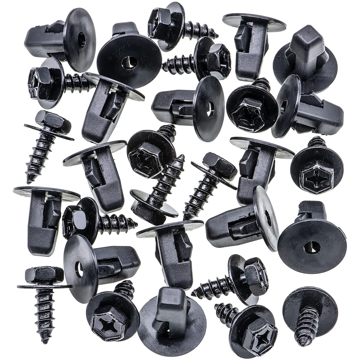 Rexka 15 Sets Fender Liner Mud Guard Wheelhouse Liner Splash Shield Bumper Cover Screw & Grommet Nut Kit for Toyota Lexus 90159-60498 90189-06065 90189-A0002