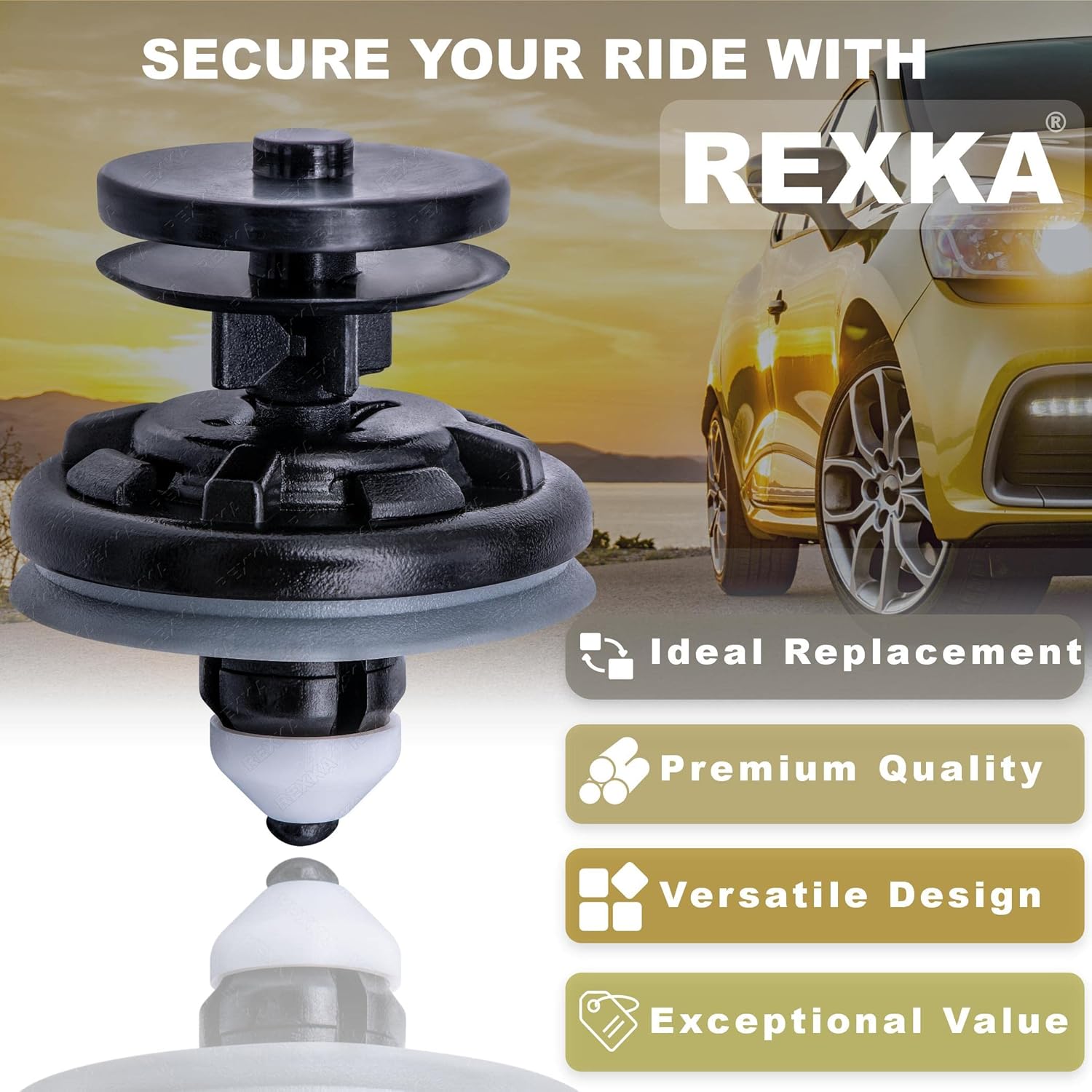 Rexka 15 pcs Interior Door Panel Trim Retainer Clips 6Q0-868-243 for VW Audi A4 A6 A8 GTI Jetta Passat Tiguan 6Q0868243