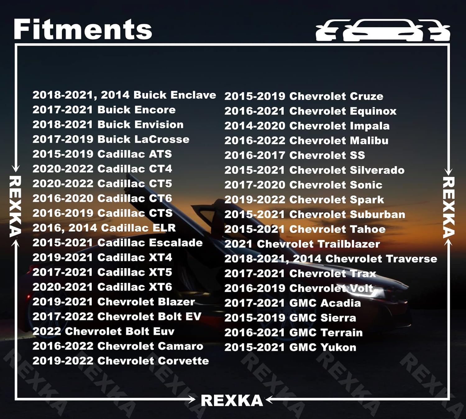 Rexka 50pcs Bumper Cover Moulding Grille Retainer Clip Nut 11547341 Compatible with GM Buick Cadillac GMC ATS CT6 XT5 Camaro Cruze Silverado Tahoe Traverse Sierra