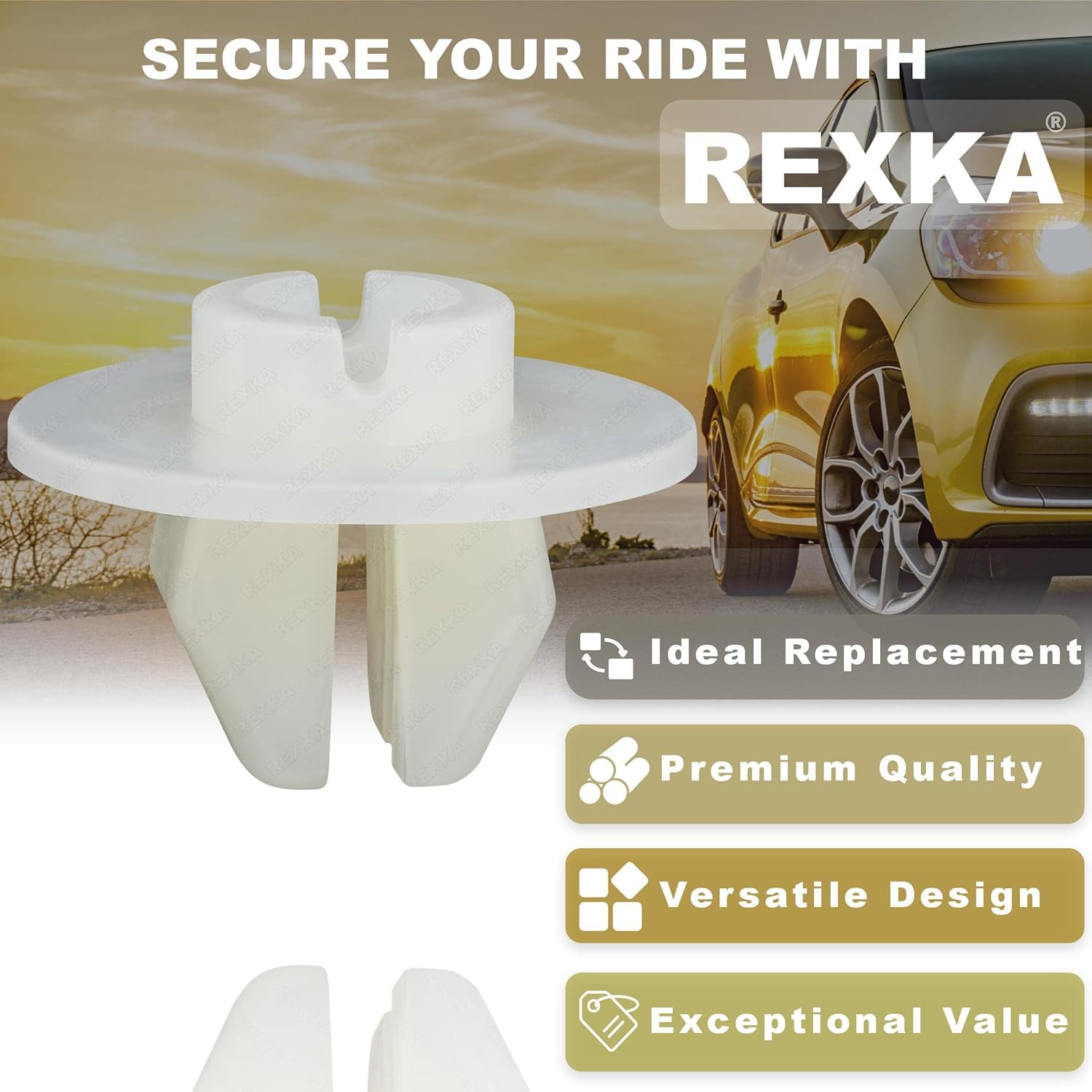 Rexka 10pcs Bumper Cover Cowl Grille Headlight Mounting Grommet Nylon Retainer Nut for Toyota Lexus 90189-05142