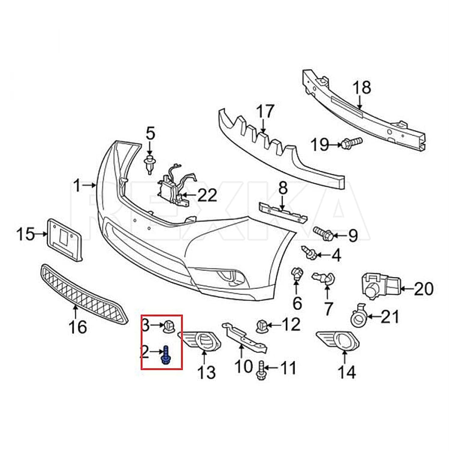 Rexka 10 Sets Bumper Cover Splash Shield Rocker Molding Screw Nut Grommet Kit Fit Toyota 901596-0525 90189-06193 Avalon Camry Highlander Sienna Venza